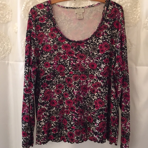 Sigrid Olsen Multi-color Floral Top - Picture 1 of 4